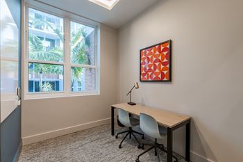 Updated remote work space at one plantation apartments in plantation, fl 33324